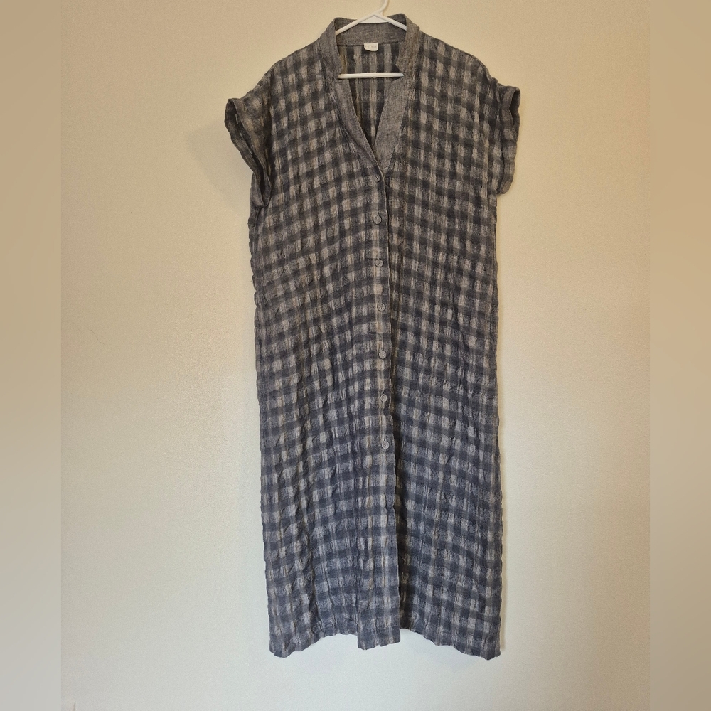 Poetry Linen Cotton Midi Dress